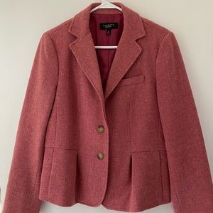 Talbots pink wool blazer